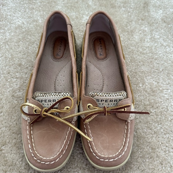 Women’s Sperry Topsiders Leather and Gold - Picture 2 of 6
